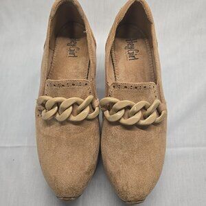 Corkys Footwear Women's So What Platform Sneaker Camel Sued Size 10